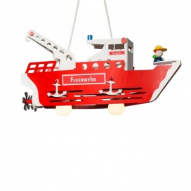 Elobra Παιδικό Κρεμαστό Φωτιστικό Οροφής Καράβι Πυροσβεστικής Fire Department Fred (135501)