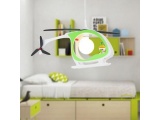 Elobra Παιδικό Κρεμαστό Φωτιστικό Οροφής Ελικόπτερο Πράσινο Technology Kasper (125670)