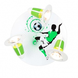 Elobra Παιδικό Φωτιστικό Τοίχου-Οροφής Ποδοσφαιριστής Πράσινο Football Soccer (127957)