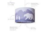Elobra Παιδικό Κρεμαστό Φωτιστικό Οροφής Ανταρκτική Μωβ Antarktis Scandi (139561)