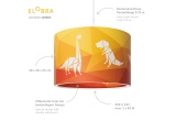 Elobra Παιδικό Κρεμαστό Φωτιστικό Οροφής Δεινόσαυροι Πορτοκαλί Dinos (139905)
