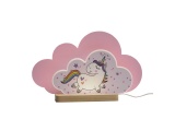 Elobra Led Παιδικό Πορτατίφ Σύννεφο Ροζ Μονόκερος Unicorn Fairytale Babsy (141182)