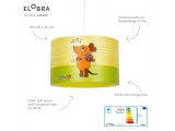Elobra Παιδικό Κρεμαστό Φωτιστικό Οροφής Ποντικάκι Πράσινο-Κίτρινο Mouse (140420)