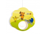Elobra Παιδικό Κρεμαστό Φωτιστικό Οροφής Ποντικάκι Πράσινο-Κίτρινο Mouse (140437)