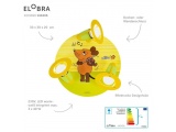 Elobra Παιδικό Σποτ Φωτιστικό Οροφής Ποντικάκι Πράσινο-Κίτρινο Mouse (140406)