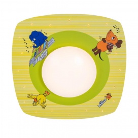 Elobra Led Παιδικό Φωτιστικό Οροφής Ποντικάκι Πράσινο-Κίτρινο Mouse (140390)