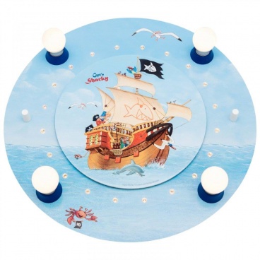 Elobra Παιδικό Φωτιστικό Οροφής Πειρατικό Καράβι Capt’n Sharky Μπλε (130797)