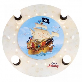Elobra Παιδικό Φωτιστικό Οροφής Πειρατικό Καράβι Capt’n Sharky Μπεζ-Μπλε (130803)