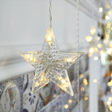 Star icicle 100 WW Led Λαμπάκια Βροχή 30-50cm Σταθερά Επεκτεινόμενα Max 3 Set 3m με Διάφανο Καλώδιο (X0610014202)