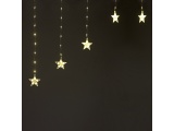 222WW Led Λαμπάκια Κουρτίνα Αστέρια 2m με Καλώδιο Χαλκού & Πρόγραμμα Επεκτεινόμενα Max 3 Set 3m*1 (X042221210)