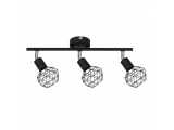 Aca Τρίφωτο Φωτιστικό Οροφής - Τοίχου Μαύρο (MC15613B)