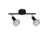 Aca Δίφωτο Φωτιστικό Οροφής - Τοίχου Μαύρο (MC15612B)