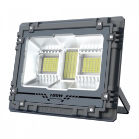Spotlight LED SMD Ηλιακός Προβολέας με Φ/Β Πάνελ & Τηλεχειριστήριο 100W 120° RGB (6473)