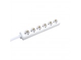 Acaelec Πολύπριζο 6 Θέσεων με καλώδιο 5m 3x1.5mm² Λευκό (BMS20C65)