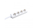 Acaelec Πολύπριζο 4 Θέσεων με καλώδιο 5m 3x1.5mm² Λευκό (BMS20C45)
