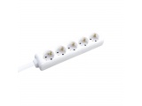 Acaelec Πολύπριζο 5 Θέσεων με καλώδιο 3m 3x1.5mm² Λευκό (BMS20C53)