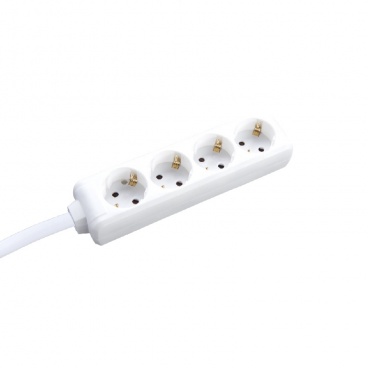 Acaelec Πολύπριζο 4 Θέσεων με καλώδιο 3m 3x1.5mm² Λευκό (BMS20C43)