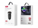 XO CC56 Διπλός USB A+C Φορτιστής αυτοκινήτου 30W Μαύρος