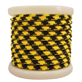Υφασμάτινο Καλώδιο 2x0.75mm² Κίτρινο - Μαύρο 1m (EL330039)