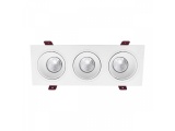 Spotlight Χωνευτό Κινητό Spot 3xGU10 Λευκό (6535)