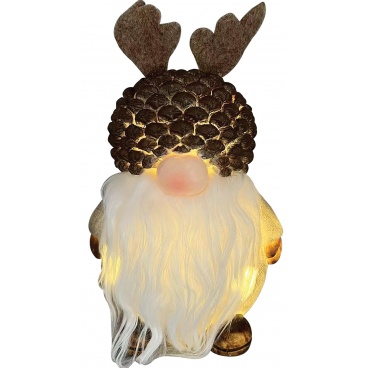 Φωτιζόμενος Πήλινος Νάνος 22cm (AG22002-22A)