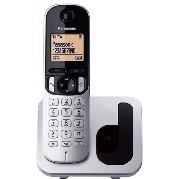 Panasonic KX-TGC210 Ασύρματο Τηλέφωνο με Ανοιχτή Ακρόαση Ασημί (31.002.0011)