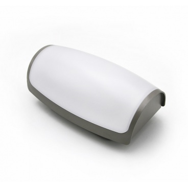 Led Απλίκα Οβάλ 12W 4000K Γκρι (21-01216)