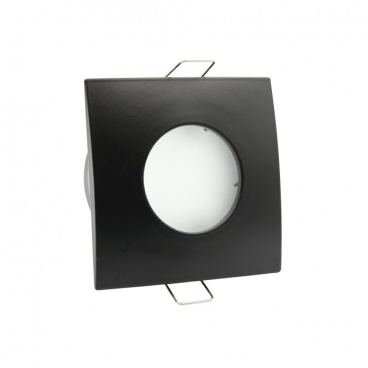 InLight Αδιάβροχο Χωνευτό Τετράγωνο Spot GU10 Μαύρο (X0009-BL)