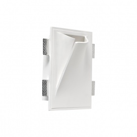 Aca Geo Γύψινο Φωτιστικό Τοίχου με Άνοιγμα Αριστερά (G8051L)