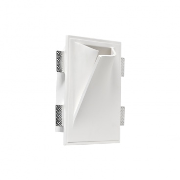 Aca Geo Γύψινο Φωτιστικό Τοίχου με Άνοιγμα Αριστερά (G8051L)