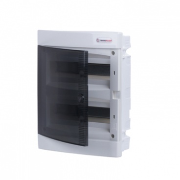 Tehnoplast Πίνακας Χωνευτός με Διάφανη Πόρτα 2 Σειρών 24 Θέσεων IP40 (282U24C)