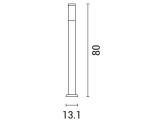 Arte Illumina Κολωνάκι Δαπέδου Inox Σειρά 80cm ΧΙΟΣ E27 (154-56023)