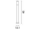 Arte Illumina Κολωνάκι Δαπέδου Inox Σειρά 40cm ΧΙΟΣ E27 (154-56022)