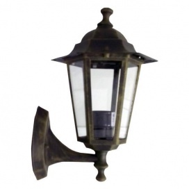 Arte Illumina Απλίκα Τοίχου Αλουμινίου Εξάγωνη Μπρονζέ E27 (154-55123)