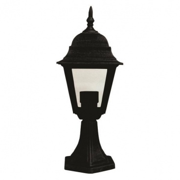 Arte Illumina Κολωνάκι Δαπέδου Αλουμινίου Τετράγωνο Μαύρο E27 (154-55113)