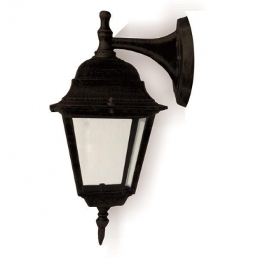 Arte Illumina Απλίκα Τοίχου Αλουμινίου Τετράγωνη Μαύρη E27 (154-55105)