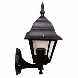 Arte Illumina Απλίκα Τοίχου Αλουμινίου Τετράγωνη Μπρονζέ E27 (154-55103)