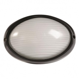 Arte Illumina Απλίκα Τοίχου Oβάλ Αλουμινίου Μαύρη (147-55061)