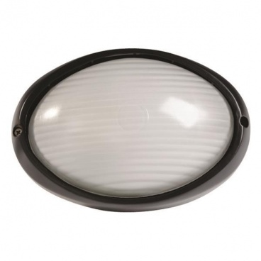 Arte Illumina Απλίκα Τοίχου Oβάλ Αλουμινίου Μαύρη (147-55061)