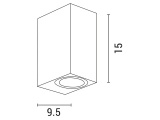Arte Illumina Απλίκα Τοίχου Up-Down Τετράγωνη GU10 IP54 Μαύρη (145-82075)