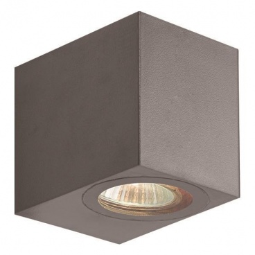 Arte Illumina Απλίκα Τοίχου Down Τετράγωνη GU10 IP54 Γραφίτης (145-82073)