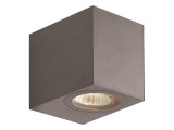 Arte Illumina Απλίκα Τοίχου Down Τετράγωνη GU10 IP54 Γραφίτης (145-82073)