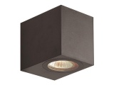 Arte Illumina Απλίκα Τοίχου Down Τετράγωνη GU10 IP54 Μαύρη (145-82071)