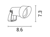 Arte Illumina Σποτ Κήπου Πλαστικό με Κάλυπτρο GU10 IP54 230V Ø95x100 Μαύρο (145-82027)