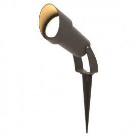 Arte Illumina Σποτ Κήπου Πλαστικό με Κάλυπτρο και Βάση Καρφί GU10 IP65 230V Ø86x266 Μαύρο (145-82026)