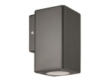 Arte Illumina Απλίκα Τοίχου Τετράγωνη Down Πλαστική GU10 Γραφίτης (145-82003)