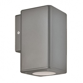 Arte Illumina Απλίκα Τοίχου Τετράγωνη Down Πλαστική GU10 Γκρι (145-82002)