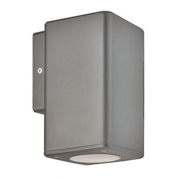 Arte Illumina Απλίκα Τοίχου Τετράγωνη Down Πλαστική GU10 Γκρι (145-82002)
