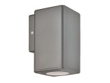 Arte Illumina Απλίκα Τοίχου Τετράγωνη Down Πλαστική GU10 Γκρι (145-82002)