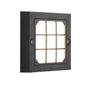 Arte Illumina Φωτιστικό Τοίχου LED 6W 135x135x32 3CCT IP65 Μαύρο SENARIO (145-52121)